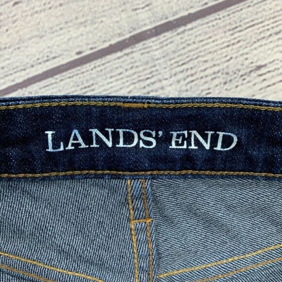 Lands' End Jeans sz 2 Petite Bootcut Dark Wash 25.5" Inseam Short - Picture 9 of 12